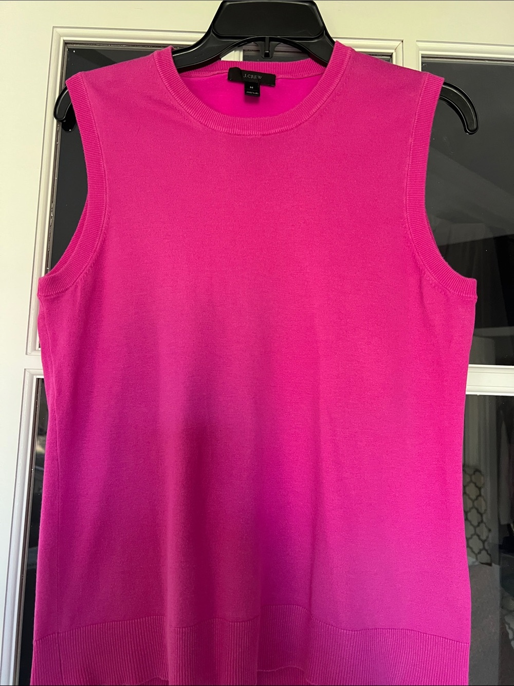 J. Crew Vintage Bright Pink Sleeveless Knit Tank Size M